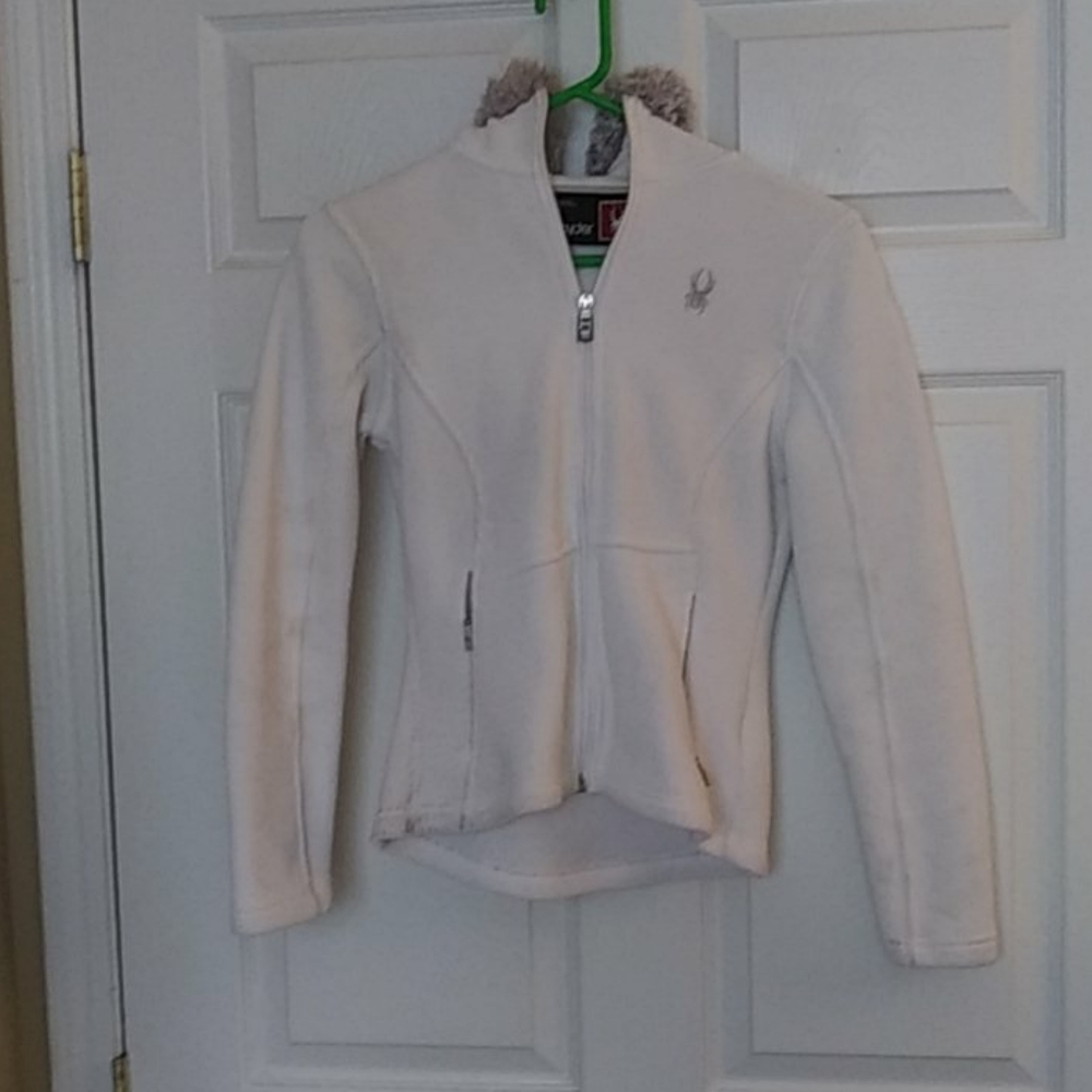 Fitted fleece jacket with hood